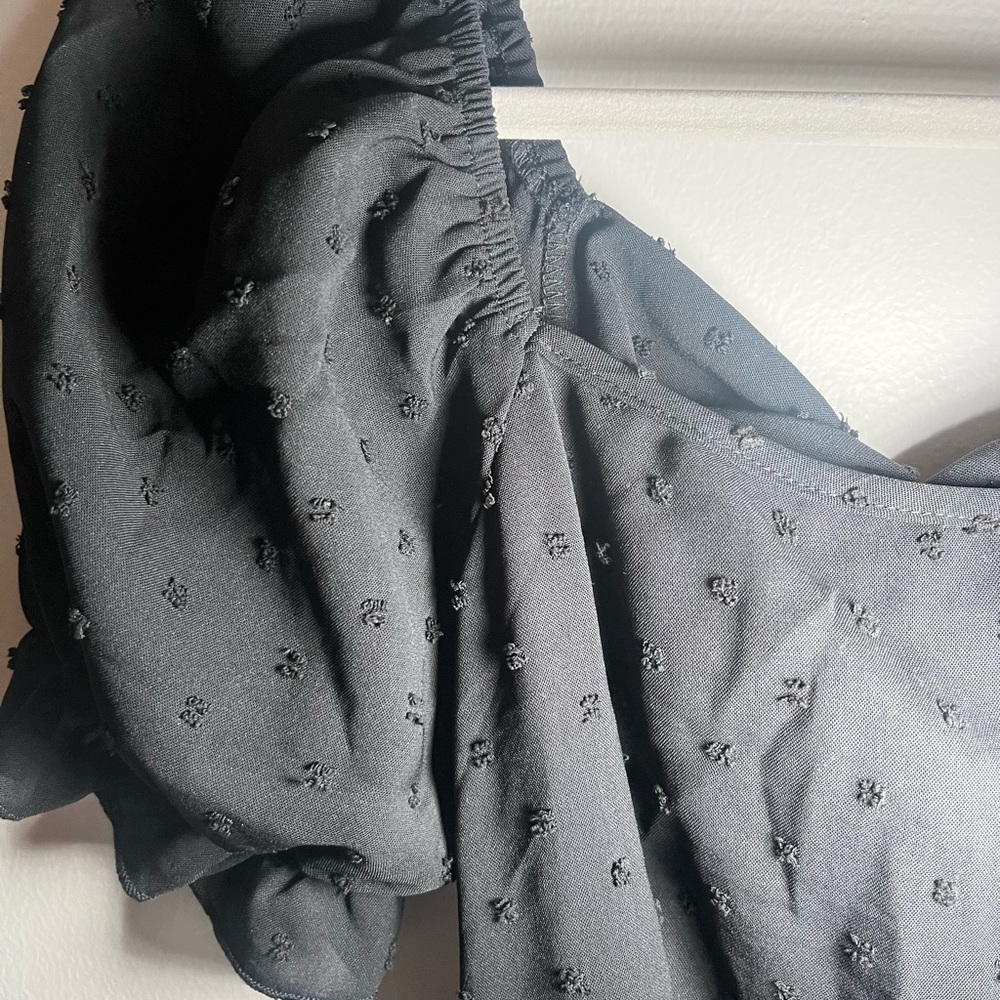 Black Detailed Mini Dress